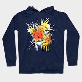 Fox Watercolor Hoodie